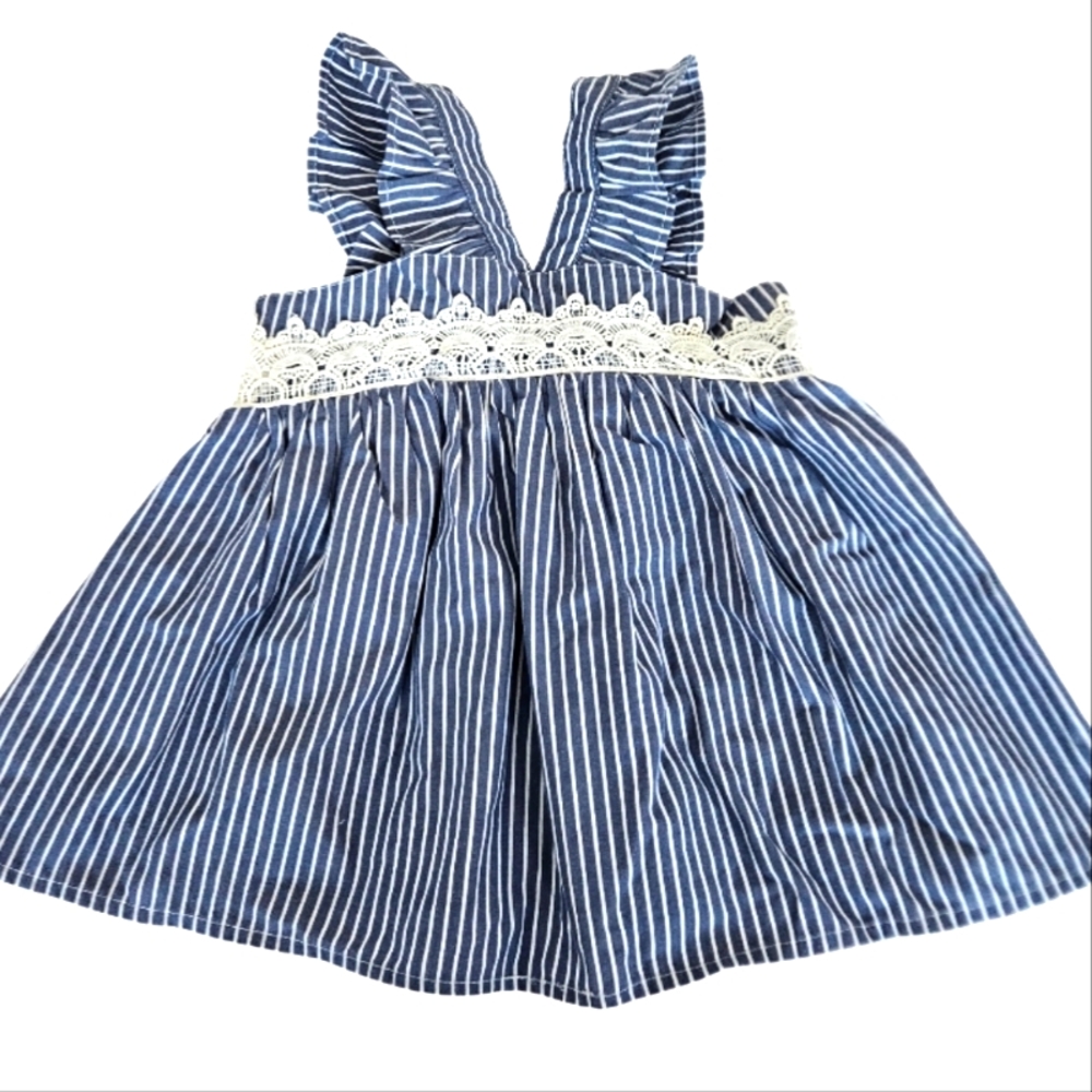 NWT Cynthia Rowley Navy and White Striped Dress Girls 4T